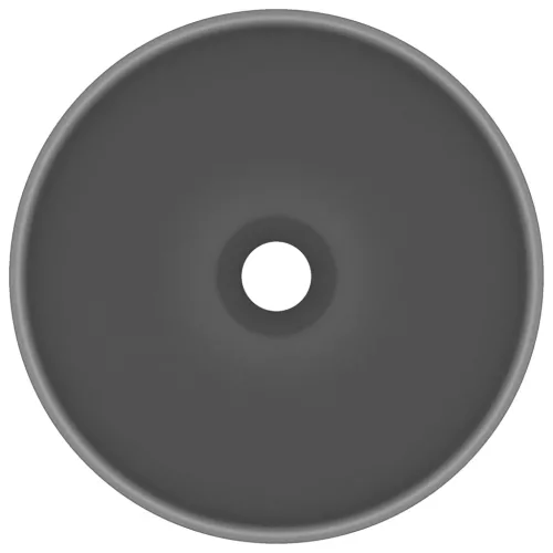  kerek matt sötétszürke kerámia luxus mosdókagyló 32,5 x 14 cm