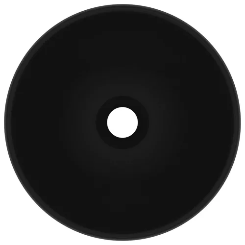 kerek matt fekete kerámia luxus mosdókagyló 32,5 x 14 cm