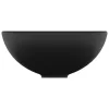  kerek matt fekete kerámia luxus mosdókagyló 32,5 x 14 cm