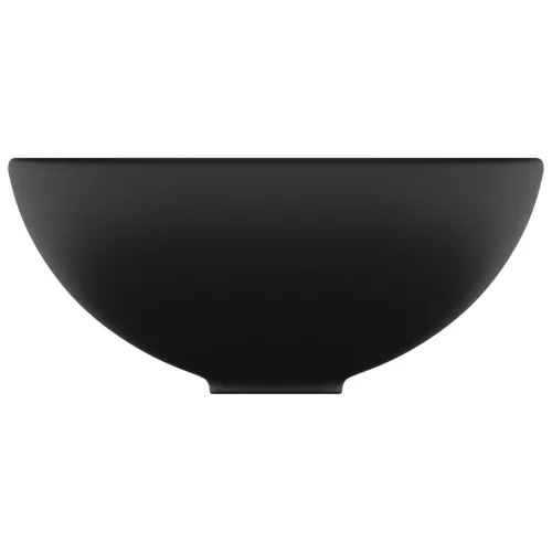  kerek matt fekete kerámia luxus mosdókagyló 32,5 x 14 cm
