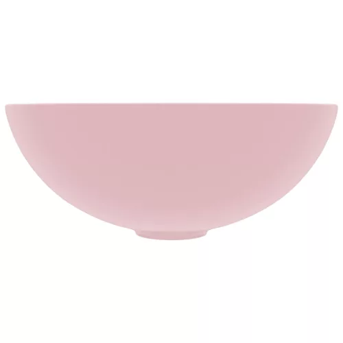  kerek matt rózsaszín kerámia mosdókagyló