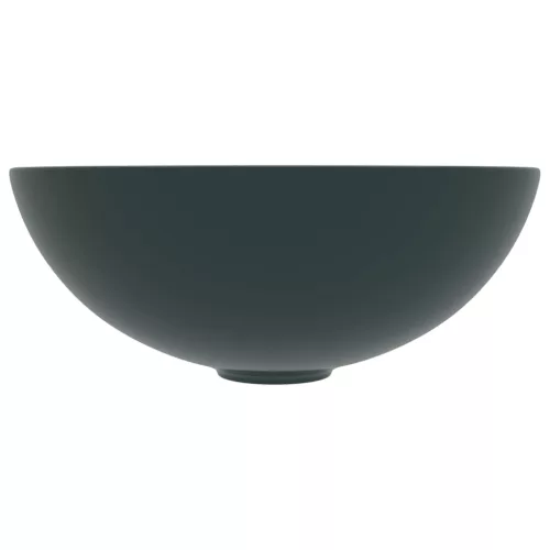  kerek matt sötétzöld kerámia mosdókagyló