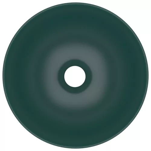  kerek matt sötétzöld kerámia mosdókagyló