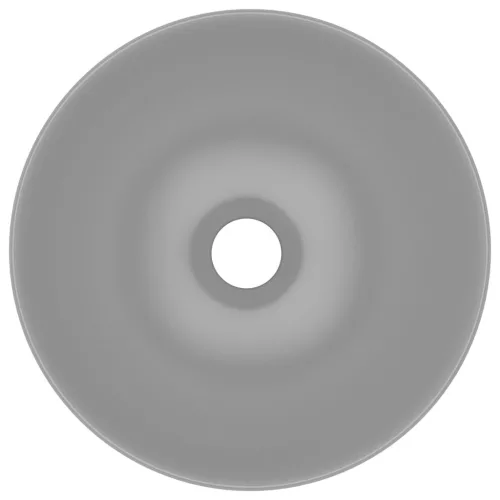  kerek matt világosszürke kerámia mosdókagyló