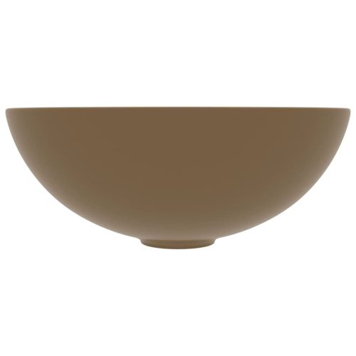  kerek matt krémszínű kerámia mosdókagyló