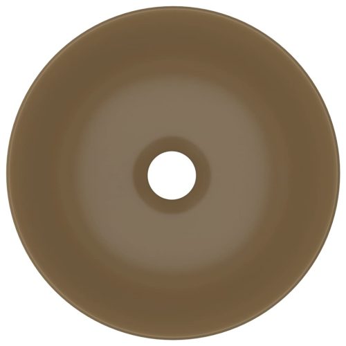  kerek matt krémszínű kerámia mosdókagyló