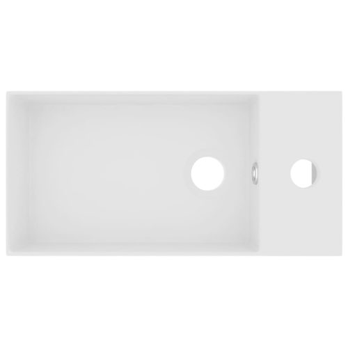  matt fehér kerámia mosdókagyló túlfolyóval