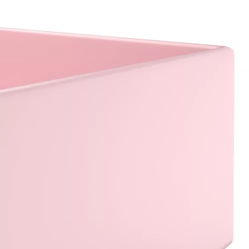  matt rózsaszín kerámia mosdókagyló túlfolyóval