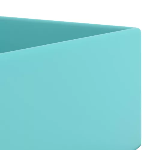  világoszöld kerámia mosdókagyló túlfolyóval