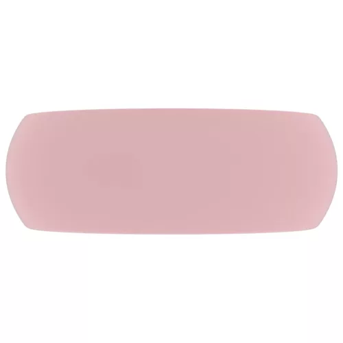  kerek matt rózsaszín kerámia luxus mosdókagyló 40 x 15 cm