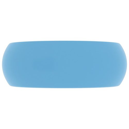  kerek matt világoskék kerámia luxus mosdókagyló 40 x 15 cm