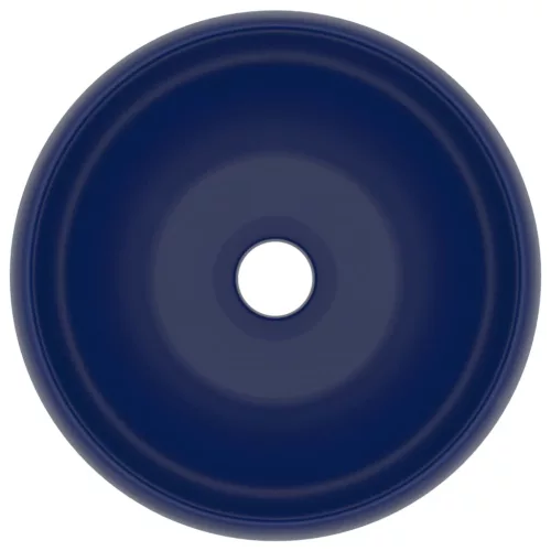  kerek matt sötétkék kerámia luxus mosdókagyló 40 x 15 cm