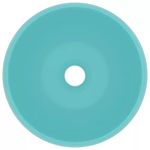  kerek matt világoszöld kerámia luxus mosdókagyló 40 x 15 cm