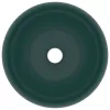  kerek matt sötétzöld kerámia luxus mosdókagyló 40 x 15 cm