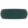  kerek matt sötétzöld kerámia luxus mosdókagyló 40 x 15 cm