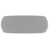  kerek matt világosszürke kerámia luxus mosdókagyló 40 x 15 cm