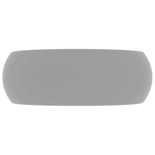  kerek matt világosszürke kerámia luxus mosdókagyló 40 x 15 cm