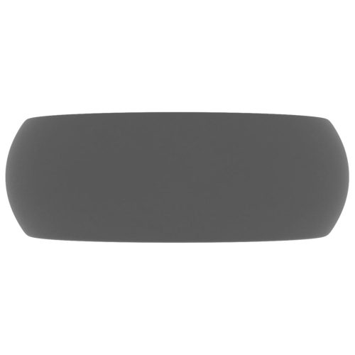  kerek matt sötétszürke kerámia luxus mosdókagyló 40 x 15 cm