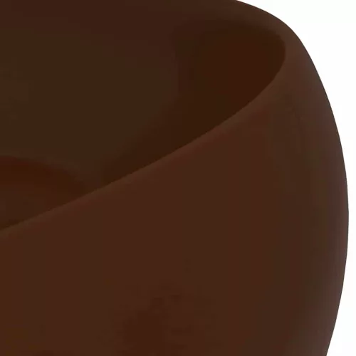  kerek matt sötétbarna kerámia luxus mosdókagyló 40 x 15 cm
