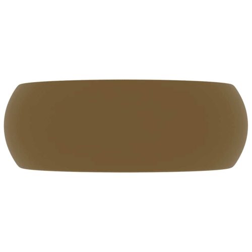  kerek matt krémszínű kerámia luxus mosdókagyló 40 x 15 cm