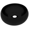  kerek matt fekete kerámia luxus mosdókagyló 40 x 15 cm