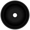  kerek matt fekete kerámia luxus mosdókagyló 40 x 15 cm