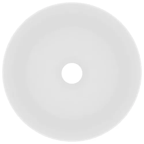  kerek matt fehér kerámia luxus mosdókagyló 40 x 15 cm