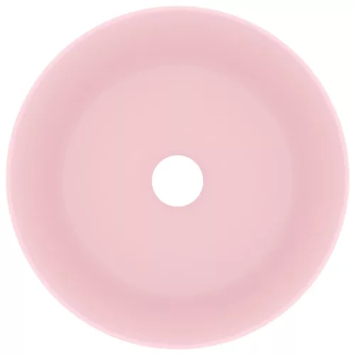  kerek matt rózsaszín kerámia luxus mosdókagyló 40 x 15 cm