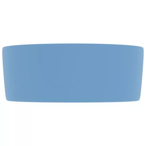 kerek matt világoskék kerámia luxus mosdókagyló 40 x 15 cm