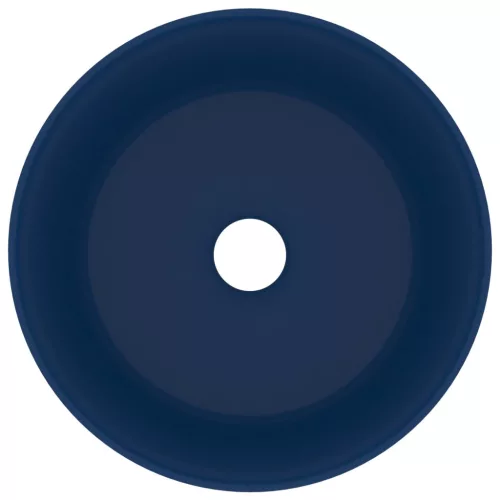  kerek matt sötétkék kerámia luxus mosdókagyló 40 x 15 cm