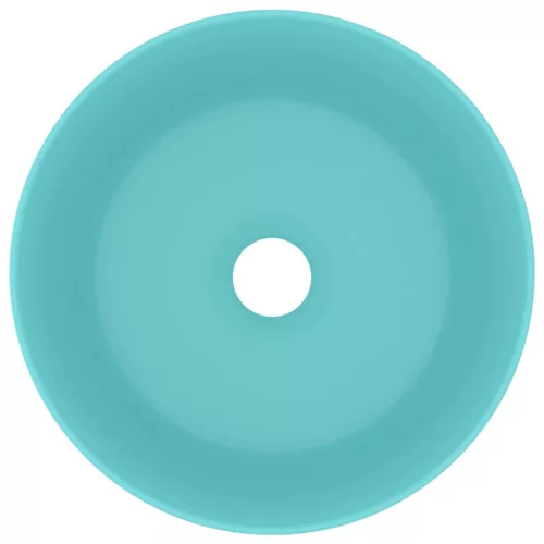  kerek matt világoszöld kerámia luxus mosdókagyló 40 x 15 cm