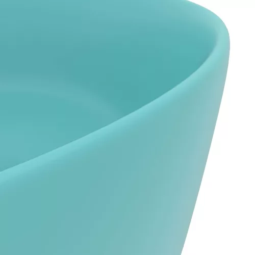  kerek matt világoszöld kerámia luxus mosdókagyló 40 x 15 cm