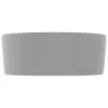  kerek matt világosszürke kerámia luxus mosdókagyló 40 x 15 cm