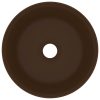  kerek matt sötétbarna kerámia luxus mosdókagyló 40 x 15 cm
