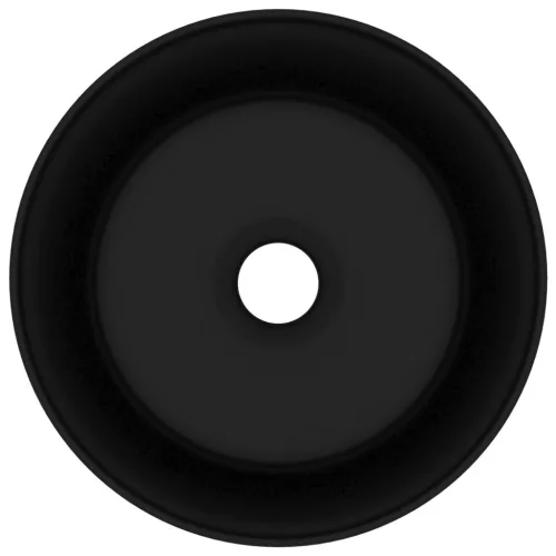  kerek matt fekete kerámia luxus mosdókagyló 40 x 15 cm