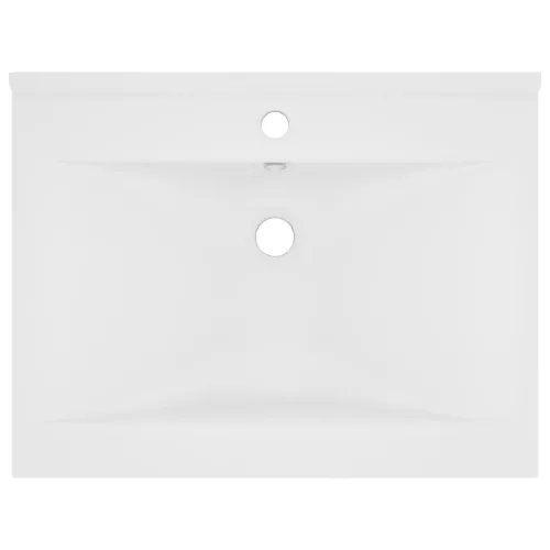  matt fehér kerámia luxus mosdókagyló csaptelepfurattal 60x46 cm