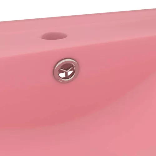  matt rózsaszín kerámia luxus mosdókagyló csapfurattal 60x46 cm