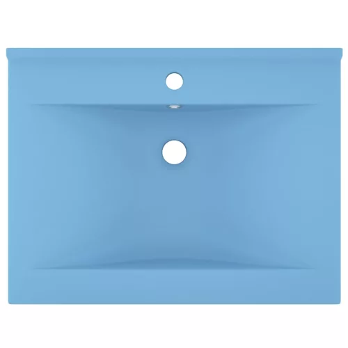  matt világoskék kerámia luxus mosdókagyló csapfurattal 60x46 cm