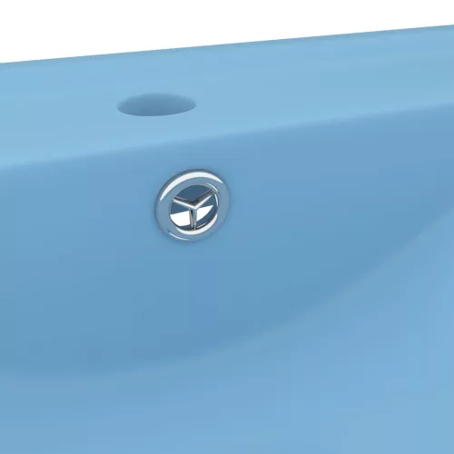  matt világoskék kerámia luxus mosdókagyló csapfurattal 60x46 cm