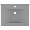 matt világosszürke kerámia luxus mosdó csapfurattal 60 x 46 cm