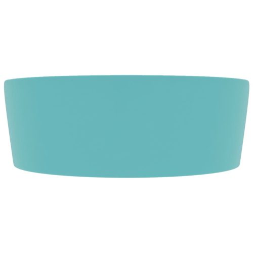  matt világoszöld luxus kerámia mosdókagyló túlfolyóval 36x13  cm