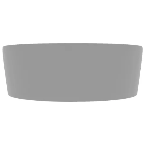  matt világosszürke luxus kerámia mosdókagyló túlfolyóval 36x13 cm