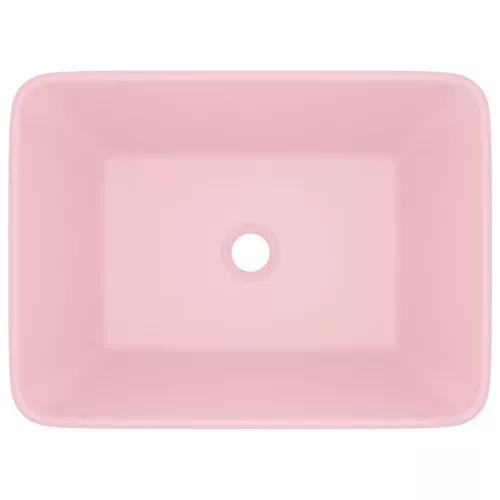  matt rózsaszín kerámia luxus mosdókagyló 41x30x12 cm