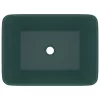  matt sötétzöld kerámia luxus mosdókagyló 41x30x12 cm