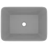  matt világosszürke kerámia luxus mosdókagyló 41x30x12 cm