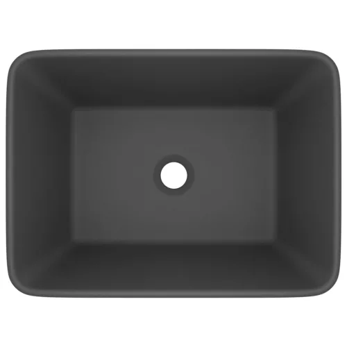  matt sötétszürke kerámia luxus mosdókagyló 41x30x12 cm