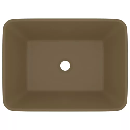  matt krémszínű kerámia luxus mosdókagyló 41x30x12 cm