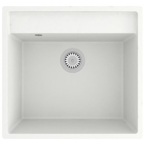  fehér gránit konyhai mosogatótálca túlfolyóval