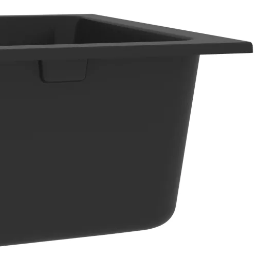  Konyhai mosogató Fekete 76 x 48 x 30 cm Vízjáték és gyanta