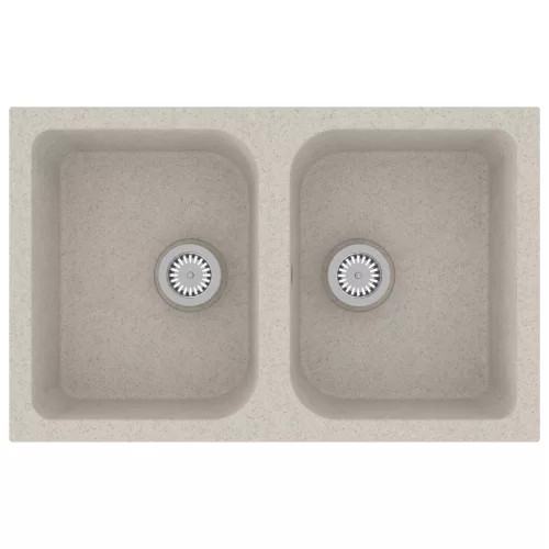  Konyhai mosogató Bézs 76 x 48 x 30 cm Vízjáték és gyanta